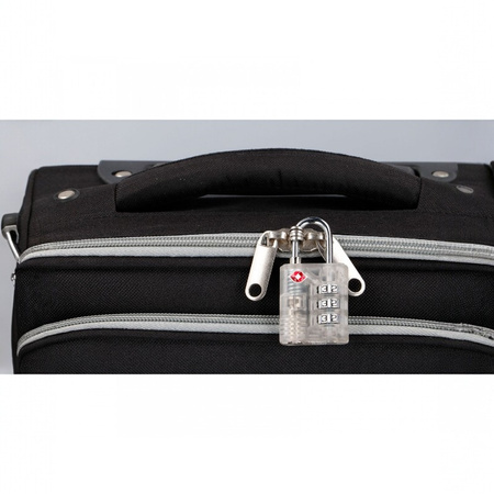 Dunlop - TSA combination lock for suitcase / luggage (White)