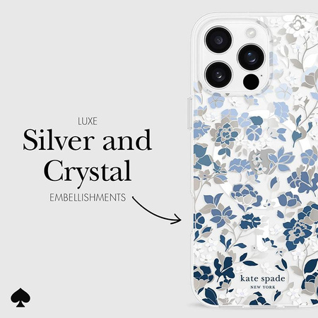 Kate Spade New York Protective Gems MagSafe - Pouzdro pro iPhone 16 Pro Max (Flowerbed Blue)