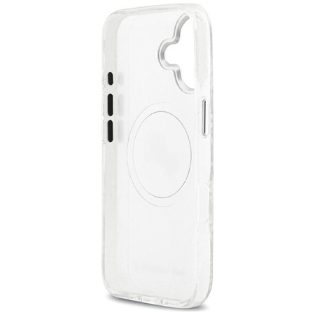 Karl Lagerfeld IML Glitter Karl & Choupette Heads Logo MagSafe - Pouzdro pro iPhone 17 (šedé)