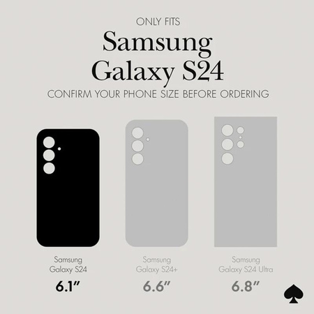 Kate Spade New York Protective Case - Samsung Galaxy S24 Case (Hollyhock Cream)