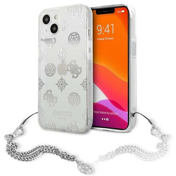 Guess Peony Chain Handle - iPhone 13 Case (silver)