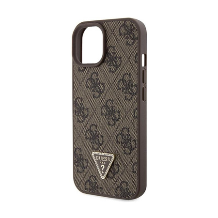 Guess Crossbody 4G Metal Logo - Coque iPhone 15 (marron)