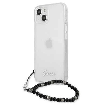 Guess Black Pearl Strap - iPhone 13 Mini Case (Transparent)