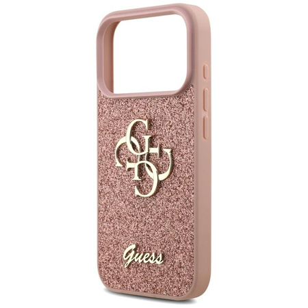 ETUI DO IPHONE 17 PRO RÓŻOWE GUESS ORYGINALNE BROKATOWE ELEGANCKIE
