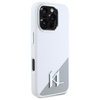 Karl Lagerfeld Silicone Shadow Metal Initial MagSafe - Coque pour iPhone 16 Pro Max (blanc)