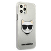 Karl Lagerfeld Choupette Head Glitter - Etui iPhone 12 / iPhone 12 Pro (srebrny)