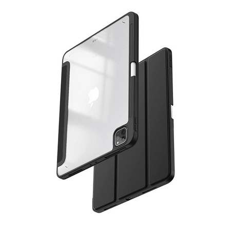 Crong PrimeFolio - iPad Air 11" tok M3 (2025) / iPad Air 11" M2 (2024) / iPad Air 10,9" (5.-4. gener.) / iPad Pro 11" (2022-2021) (fekete/átlátszó)