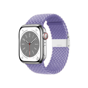 Crong Wave Band - Geflochtenes Armband für Apple Watch 38/40/41/42 mm (lila)