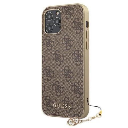 Guess 4G Charms Collection - iPhone 12 / iPhone 12 Pro tok (barna)