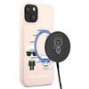 Karl Lagerfeld Slilicone Karl & Choupette Magsafe - Etui iPhone 13 (różowy)