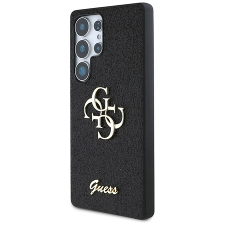 Guess Fixed Glitter Big 4G Metal Logo - pouzdro pro Samsung Galaxy S25 Ultra (černé)