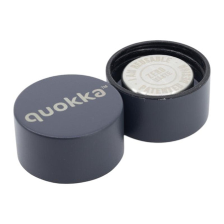 Quokka Solid con cinturino - Thermos in acciaio inossidabile da 510 ml con cinturino (ardesia)