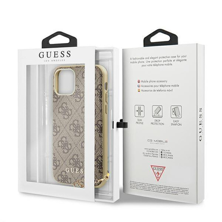 Guess 4G Charms Collection - iPhone 11 tok (barna)