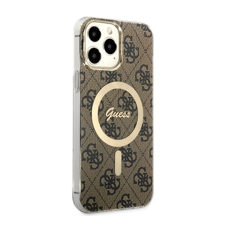 Guess 4G MagSafe - Étui pour iPhone 13 Pro Max (Marron)