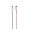 PURO ICON Soft Cable - kabel USB-C na USB-C 1,5 m (prašně růžová)