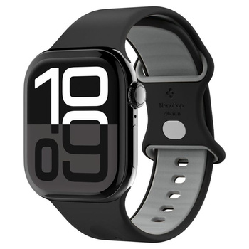 PASEK SILIKONOWY DO APPLE WATCH ULTRA SE 10 9 8 | 44 45 46 49 CZARNY SPIGEN