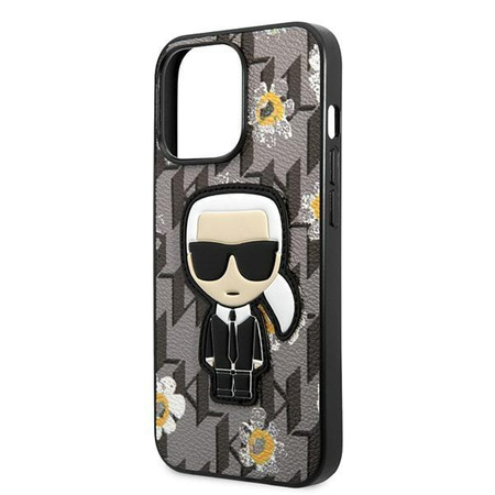 Karl Lagerfeld Iconic Karl Flower - iPhone 13 Pro Max tok (szürke)