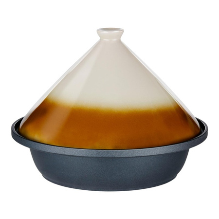 Naczynie do Duszenia Mięsa Warzyw Tajine Ceramiczna Pokrywka Alpina 30x25