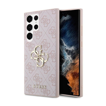 Guess 4G Big Metal Logo - Étui Samsung Galaxy S24 Ultra (rose)