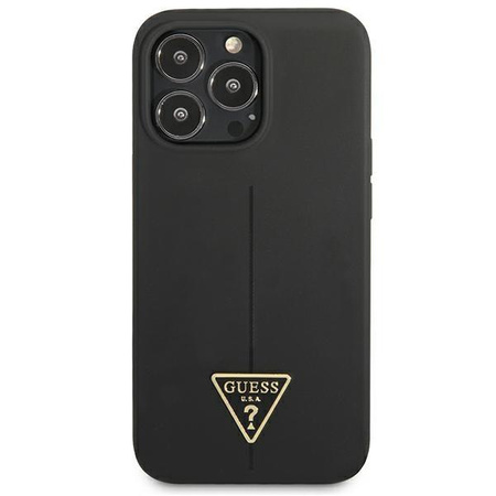 Guess Silicone Triangle Logo - Etui iPhone 13 Pro Max (czarny)