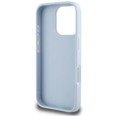 Guess Grained Big 4G Logo Small Classic Logo - Case for iPhone 16 Pro Max (blue)