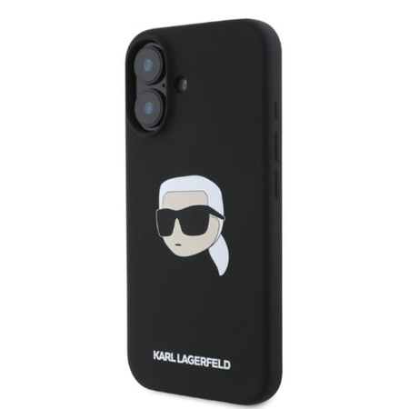 Karl Lagerfeld Silicone Karl Head Print MagSafe - Case iPhone 16 (black)