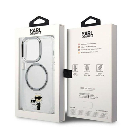 Karl Lagerfeld IML NFT Karl & Choupette Magsafe - iPhone 14 Pro Case (Transparent)