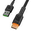 Green Cell Ray - USB - microUSB Kabel 120cm mit gelber LED Hintergrundbeleuchtung, Ultra Charge Schnellladung, QC3.0