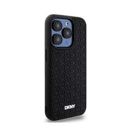 DKNY 3D Rubber Repeat Pattern - iPhone 15 Pro Case (black)