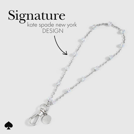 Kate Spade New York - Bracelet à breloque universel pour téléphone - Lanyard universel pour téléphone (Dazzle Chain Silver)