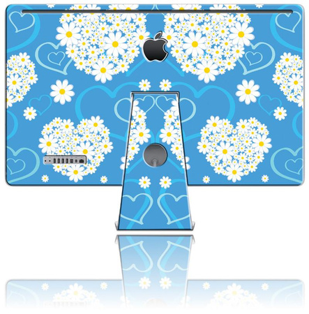 Nexgen Skins - 3D effect iMac 27" case skin set (Hearts and Daisies 3D)