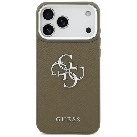 Guess Grained Big 4G Classic Logo - Hülle iPhone 17 Pro Max (braun)
