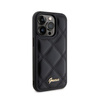 Guess Quilted Metal Logo - pouzdro pro iPhone 15 Pro (černé)