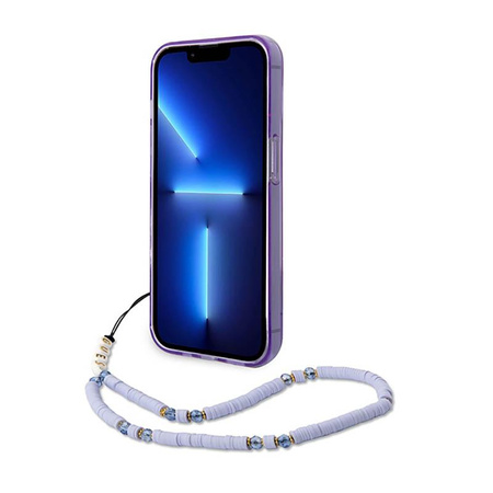 Guess Translucent Pearl Strap - iPhone 14 Pro Tasche (lila)