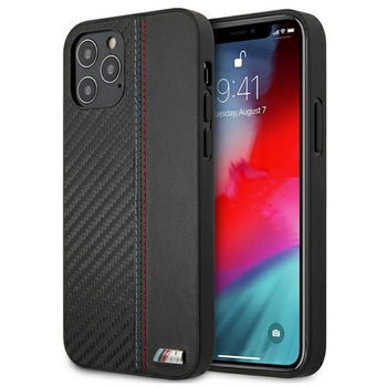 BMW Carbon Tricolor - Coque iPhone 12 Pro Max (noir)