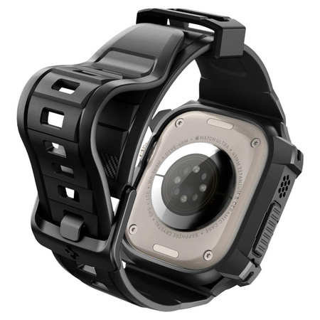 Spigen Rugged Armor Pro - Armband mit Gehäuse für Apple Watch Ultra 49 mm (Schwarz)