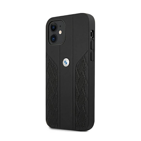 BMW Leather Curve Perforate - Case for iPhone 12 mini (Black)