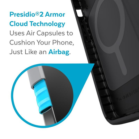 Speck Presidio2 Pro + MagSafe - Etui iPhone 13 Pro z powłoką MICROBAN (Black)