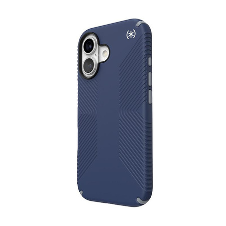 Speck Presidio2 Grip - pouzdro pro iPhone 16 (pobřežní modrá / prachově šedá / bílá)