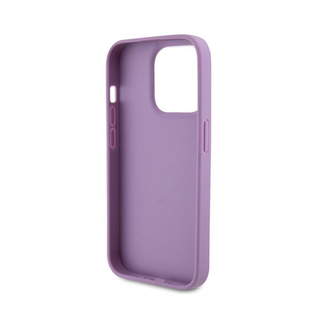 Guess Leather 4G Stamped - iPhone 15 Pro Case (violet)