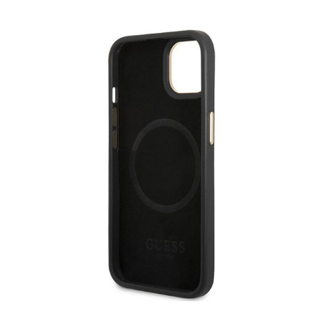 Guess Peony Logo Plate MagSafe - iPhone 13 Case (black)