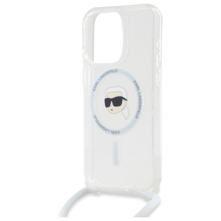 Karl Lagerfeld Crossbody IML Karl Head MagSafe - iPhone 16 Pro Max Case (Transparent)