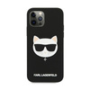 Karl Lagerfeld Choupette Head Silicone - Coque iPhone 12 Pro Max (noir)