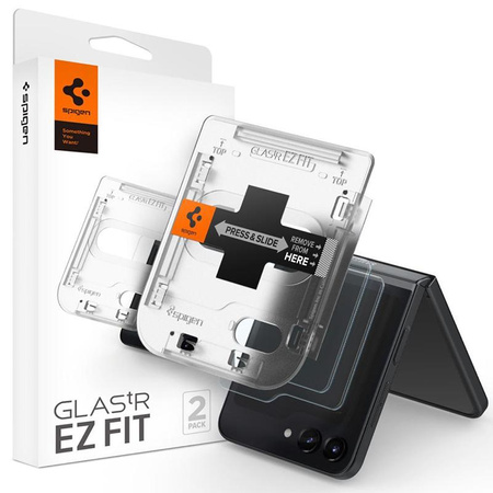 Spigen GLAS.TR EZ FIT - gehärtetes Glas für Samsung Galaxy Z Flip 5 (2 Stück)