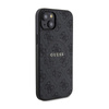 Guess 4G Collection bőr fém logós MagSafe - iPhone 15 / 14 / 13 tok (fekete)