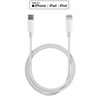 PURO Plain - USB-C Lightning MFi csatlakozókábel 1m (fehér)