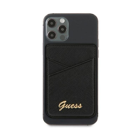 Guess Wallet Card Slot MagSafe Saffiano - Portefeuille magnétique (noir)