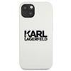 Karl Lagerfeld Silicone Stack Logo - Coque iPhone 13 (blanc)