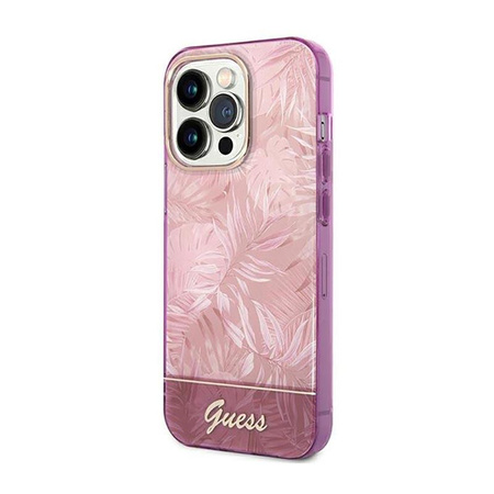 Guess Jungle Tasche - iPhone 14 Pro Max Tasche (Rosa)