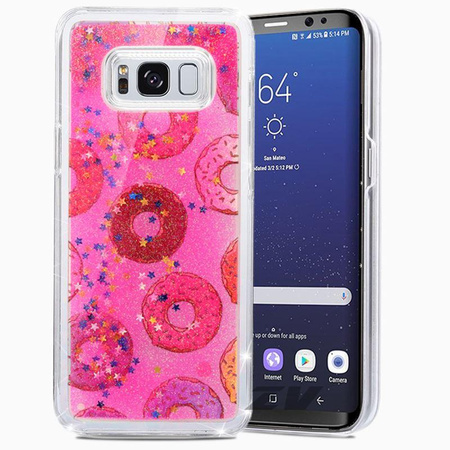 Zizo Liquid Glitter Star Case - Samsung Galaxy S8+ Case (Donuts)